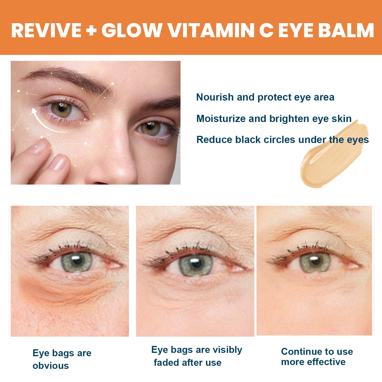 Stick de Crema para Ojos con Vitamina C: Para eliminar Ojeras, Reafirma la Piel e Hidrata. - Tokio Beauty Skin