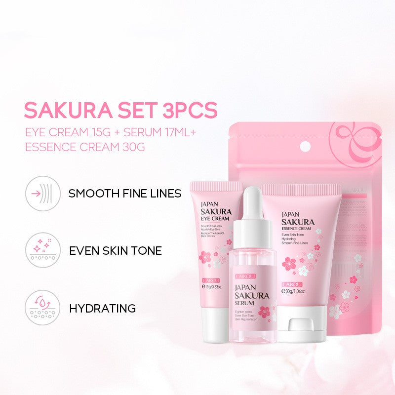 Conjunto de Skin Care Japones de Flor de Cerezo - 3 Piezas - Tokio Beauty Skin