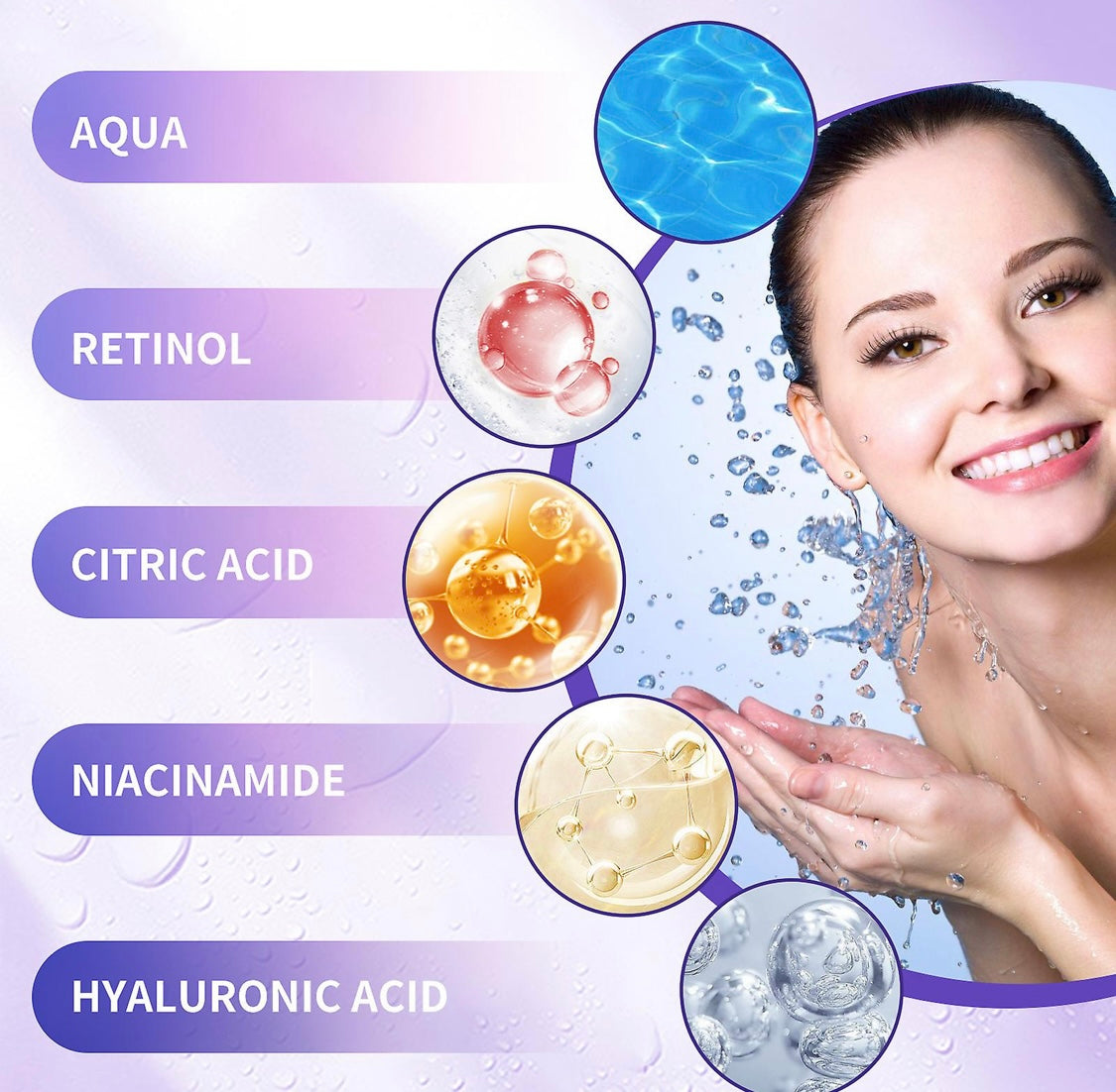 Serum de Niacinamida, Ácido hialuronico y retinol: para manchas/ suavizar líneas de expresión e hidratar la piel. - Tokio Beauty Skin