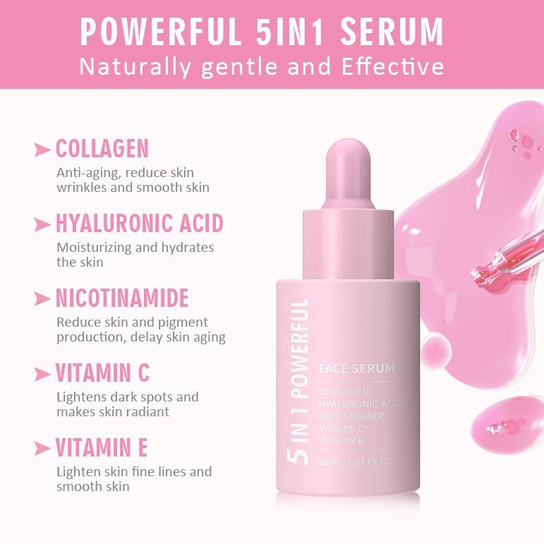 Serum 5 en 1: Colágeno, Ácido Hialuronico, Nicotinamida, Vitamina C y E - Tokio Beauty Skin