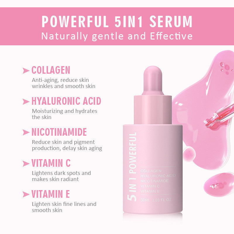 Serum 5 en 1: Colágeno, Ácido Hialuronico, Nicotinamida, Vitamina C y E - Tokio Beauty Skin